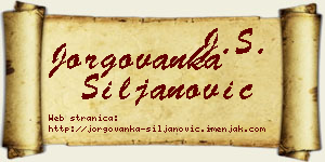 Jorgovanka Siljanović vizit kartica